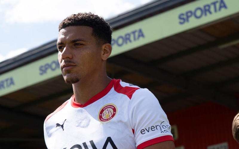 Stevenage FC player at SPORTA Arena