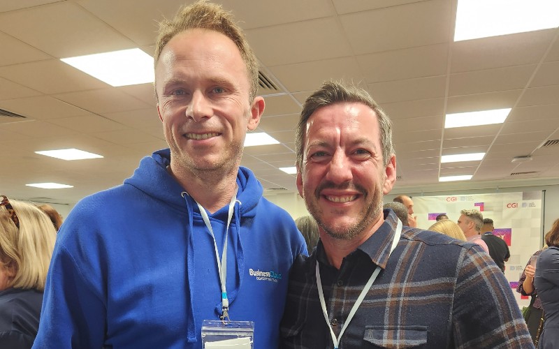 Alex Craven of The Data City with Jonathan Symcox for Founder Friday at launch of 2026 Leeds Digital Festival