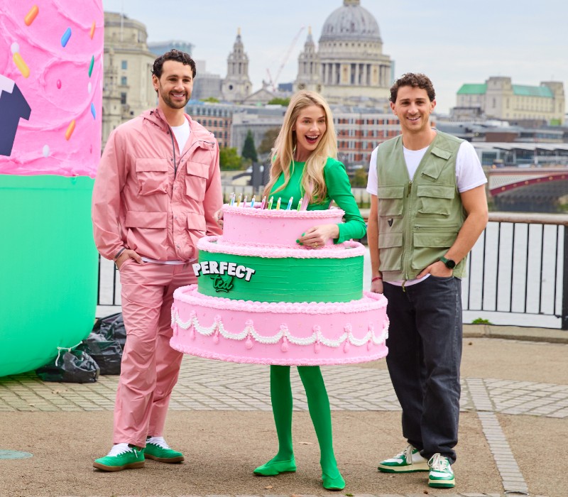 PerfectTed's co-founders Teddie Levenfiche, right, his brother Levi and Marisa Poster celebrate its fifth birthday
