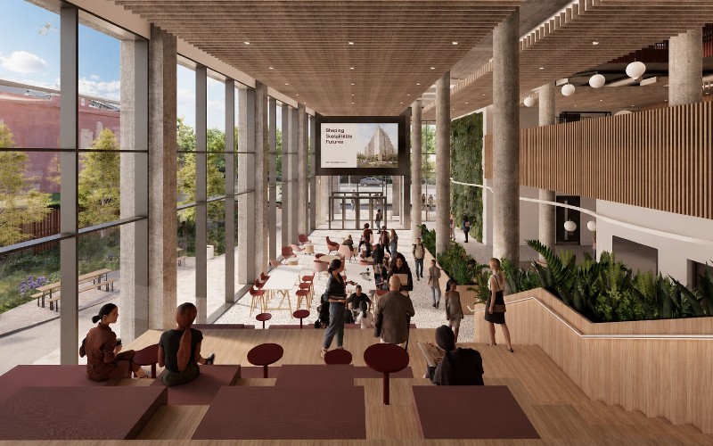 Proposed new University of Salford Business School building - from inside 2
